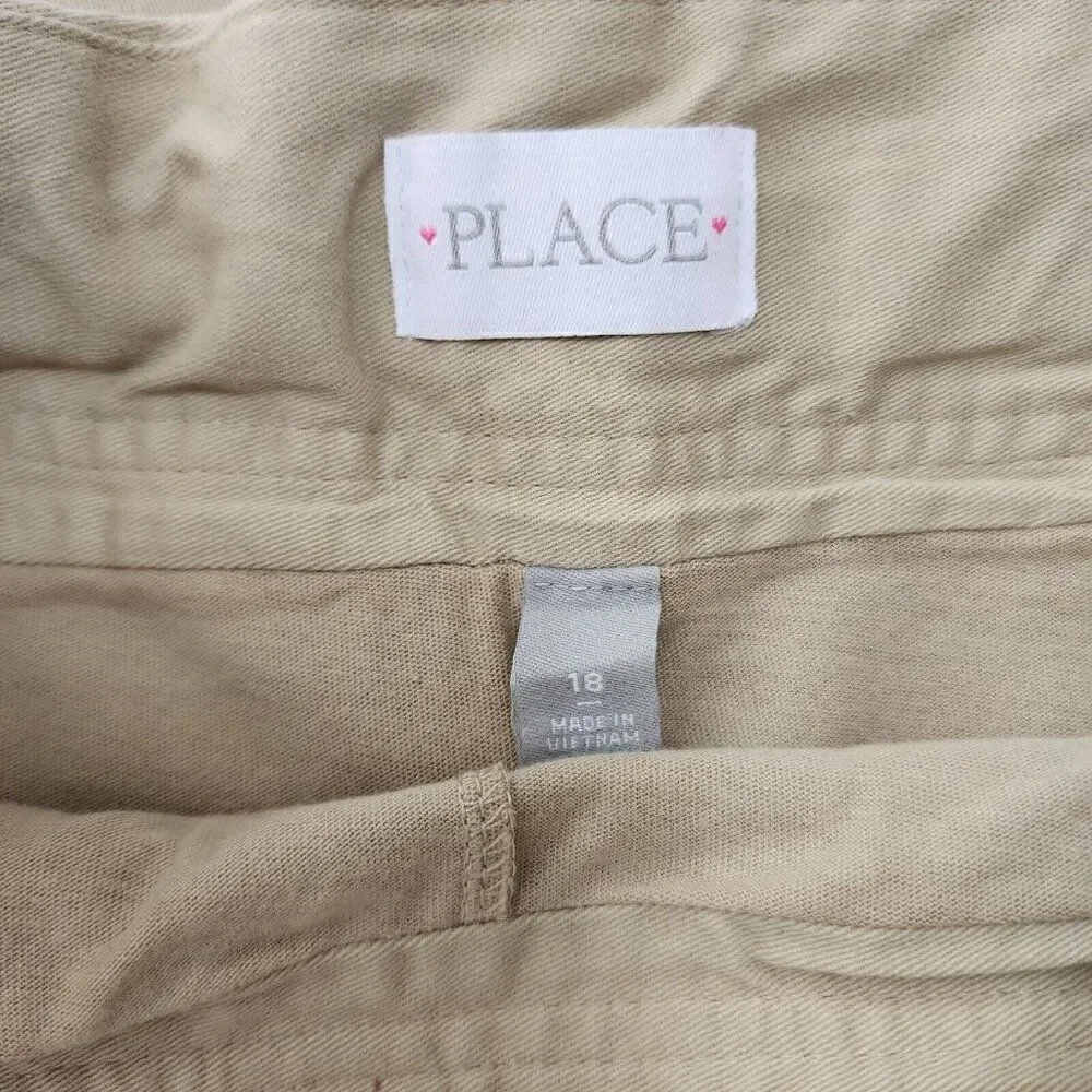 2 The Children's Place - Size‎ 18 - Girls Khaki Uniform Pleated Skorts